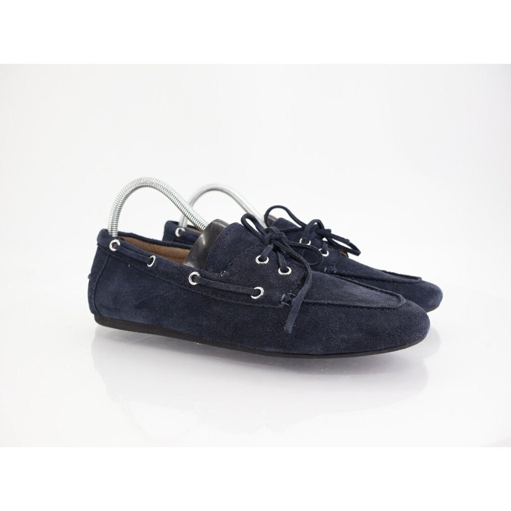 Marc Fisher Uleena Mocassin Loafer Size 10 Blue Suede Slip On Comfy Flat Shoes